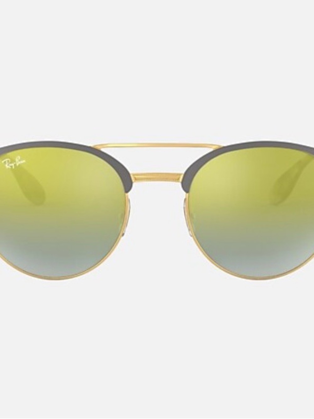 Ray-Ban Gold Frame Sunglasses with Green Gradient Lenses RB3545